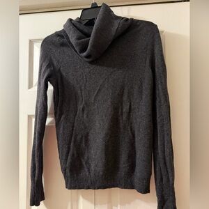 J. Crew Gray Cowl Neck Merino Wool/Viscose/Angora/Cashmere Blend Sweater Size S
